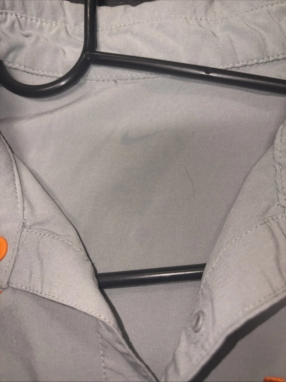 Nike Light Gray Pullover Polo with Orange Tennessee Logos